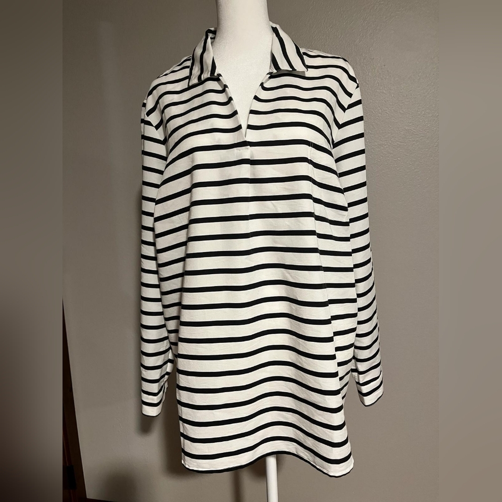 Classic J.Jill Striped Blouse - XL Tall - Flawless Fit